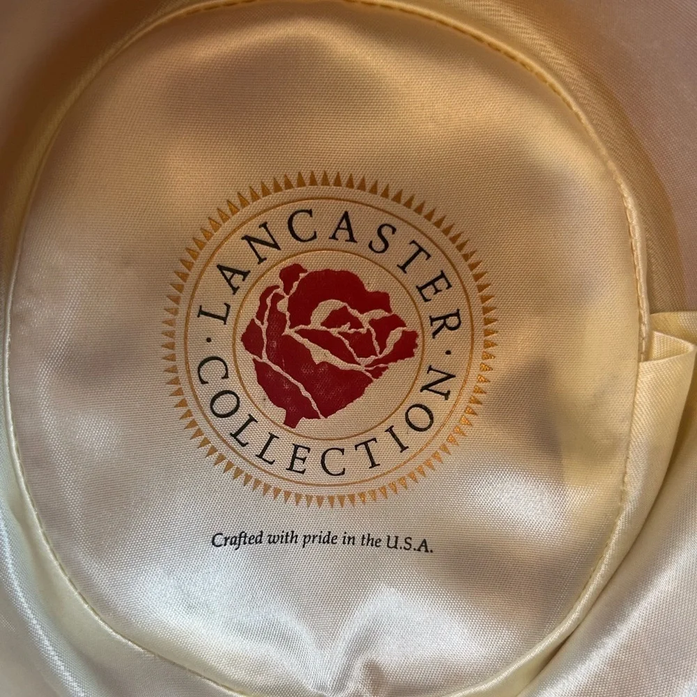 Vintage Lancaster Collection Red Wool Cowgirl Hat Size M Silver Band Red Gems